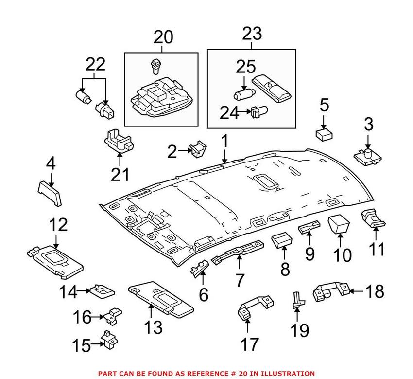 Mercedes Reading Light - Front 2048201923649051